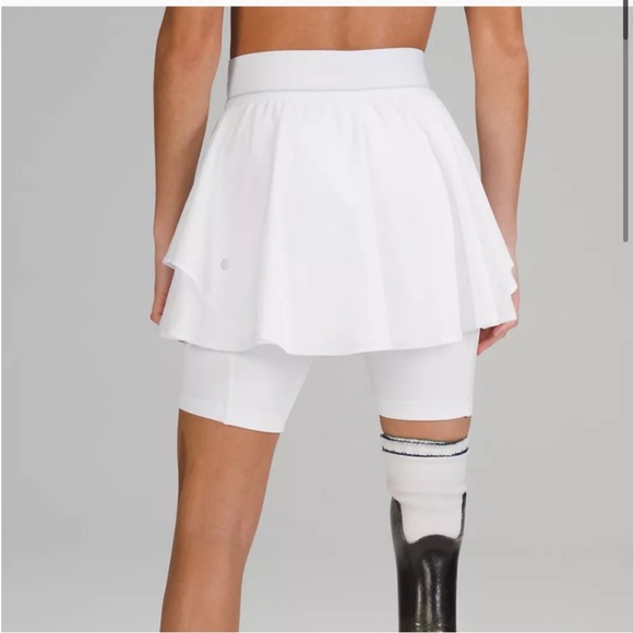 Lululemon Court Rival High-Rise Skirt W/Extended Liner in White Size 6 - Picture 4 of 7